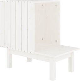 vidaXL - Kattenhuis - 60x36x60 - cm - massief - grenenhout - wit