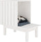 vidaXL - Kattenhuis - 60x36x60 - cm - massief - grenenhout - wit