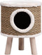 vidaXL - Kattenhuis - met - houten - poten - 41 - cm - zeegras