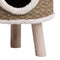 vidaXL - Kattenhuis - met - houten - poten - 41 - cm - zeegras