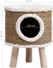vidaXL - Kattenhuis - met - houten - poten - 41 - cm - zeegras