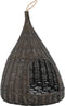 vidaXL - Kattenhuis - met - kussen - tipi - 40x60 - cm - natuurlijk - wilgen - grijs