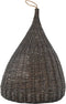 vidaXL - Kattenhuis - met - kussen - tipi - 40x60 - cm - natuurlijk - wilgen - grijs