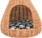 vidaXL - Kattenhuis - met - kussen - tipi - 40x60 - cm - natuurlijk - wilgen - grijs