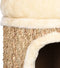 vidaXL - Kattenhuis - met - luxe - kussen - 33 - cm - zeegras