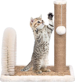 vidaXL - Kattenkrabpaal - met - borstelboog - en - krabpaal