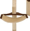 vidaXL - Kattenkrabpaal - met - krabpalen - wandmontage - 194 - cm - beige - bruin