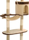 vidaXL - Kattenkrabpaal - met - krabpalen - wandmontage - 194 - cm - beige - bruin