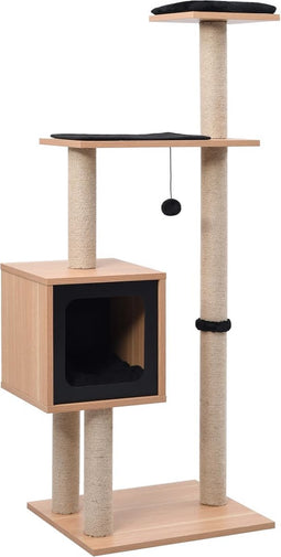 vidaXL - Kattenkrabpaal - met - sisal - krabmat - 123 - cm