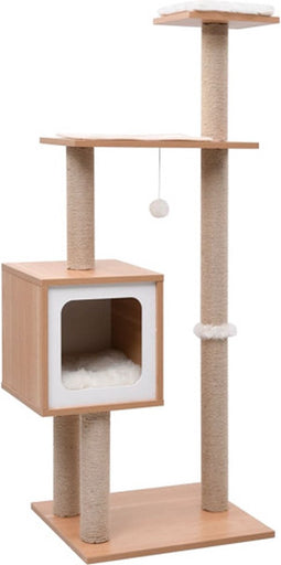 vidaXL - Kattenkrabpaal - met - sisal - krabmat - 123 - cm
