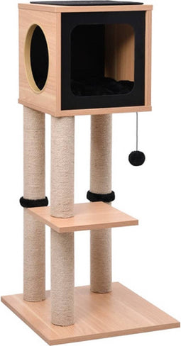 vidaXL - Kattenkrabpaal - met - sisal - krabmat - 90 - cm