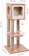 vidaXL - Kattenkrabpaal - met - sisal - krabmat - 90 - cm