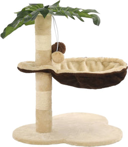 vidaXL - Kattenkrabpaal - met - sisal - krabpaal - 50 - cm - beige - en - bruin