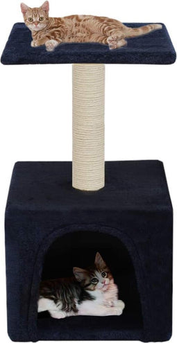 vidaXL - Kattenkrabpaal - met - sisal - krabpaal - 55 - cm - donkerblauw