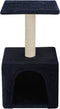 vidaXL - Kattenkrabpaal - met - sisal - krabpaal - 55 - cm - donkerblauw