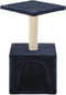 vidaXL - Kattenkrabpaal - met - sisal - krabpaal - 55 - cm - donkerblauw