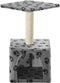 vidaXL - Kattenkrabpaal - met - sisal - krabpaal - 55 - cm - pootafdrukken - grijs