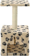 vidaXL - Kattenkrabpaal - met - sisal - krabpaal - 55 - cm - pootafdrukken - beige