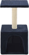 vidaXL - Kattenkrabpaal - met - sisal - krabpaal - 55 - cm - donkerblauw