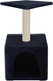 vidaXL - Kattenkrabpaal - met - sisal - krabpaal - 55 - cm - donkerblauw