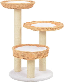 vidaXL - Kattenkrabpaal - met - sisal - krabpaal - natuurlijk - wilgenhout