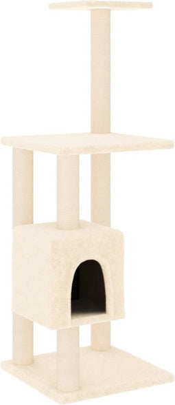 vidaXL - Kattenkrabpaal - met - sisal - krabpalen - 104 - cm - crèmekleurig