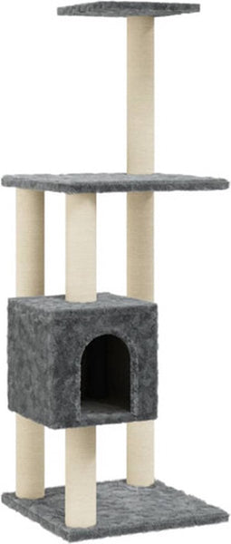 vidaXL - Kattenkrabpaal - met - sisal - krabpalen - 104 - cm - donkergrijs