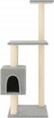 vidaXL - Kattenkrabpaal - met - sisal - krabpalen - 104 - cm - lichtgrijs