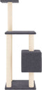 vidaXL - Kattenkrabpaal - met - sisal - krabpalen - 104 - cm - donkergrijs