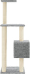 vidaXL - Kattenkrabpaal - met - sisal - krabpalen - 104 - cm - lichtgrijs