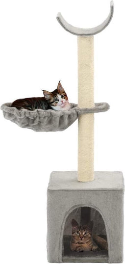 vidaXL - Kattenkrabpaal - met - sisal - krabpalen - 105 - cm - grijs