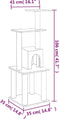 vidaXL - Kattenkrabpaal - met - sisal - krabpalen - 105 - cm - lichtgrijs