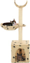 vidaXL - Kattenkrabpaal - met - sisal - krabpalen - 105 - cm - pootafdrukken - beige