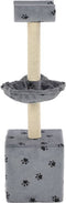 vidaXL - Kattenkrabpaal - met - sisal - krabpalen - 105 - cm - pootafdrukken - grijs