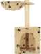 vidaXL - Kattenkrabpaal - met - sisal - krabpalen - 105 - cm - pootafdrukken - beige