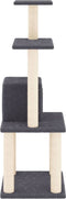 vidaXL - Kattenkrabpaal - met - sisal - krabpalen - 105 - cm - donkergrijs