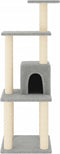 vidaXL - Kattenkrabpaal - met - sisal - krabpalen - 105 - cm - lichtgrijs