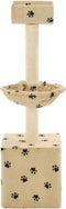 vidaXL - Kattenkrabpaal - met - sisal - krabpalen - 105 - cm - pootafdrukken - beige