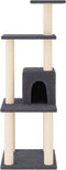 vidaXL - Kattenkrabpaal - met - sisal - krabpalen - 105 - cm - donkergrijs