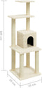 vidaXL - Kattenkrabpaal - met - sisal - krabpalen - 105 - cm - crèmekleurig