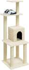 vidaXL - Kattenkrabpaal - met - sisal - krabpalen - 105 - cm - crèmekleurig