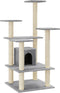 vidaXL - Kattenkrabpaal - met - sisal - krabpalen - 110 - cm - lichtgrijs