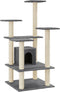 vidaXL - Kattenkrabpaal - met - sisal - krabpalen - 110 - cm - donkergrijs