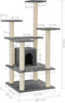 vidaXL - Kattenkrabpaal - met - sisal - krabpalen - 110 - cm - donkergrijs
