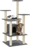 vidaXL - Kattenkrabpaal - met - sisal - krabpalen - 110 - cm - donkergrijs