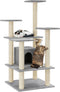 vidaXL - Kattenkrabpaal - met - sisal - krabpalen - 110 - cm - lichtgrijs