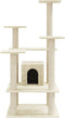 vidaXL - Kattenkrabpaal - met - sisal - krabpalen - 110 - cm - crèmekleurig