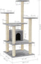 vidaXL - Kattenkrabpaal - met - sisal - krabpalen - 110 - cm - lichtgrijs