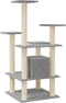 vidaXL - Kattenkrabpaal - met - sisal - krabpalen - 110 - cm - lichtgrijs