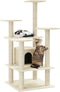vidaXL - Kattenkrabpaal - met - sisal - krabpalen - 110 - cm - crèmekleurig